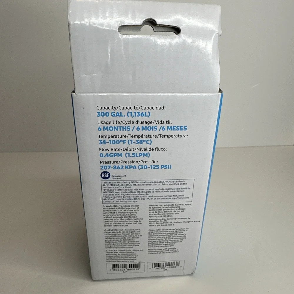 Genuine Samsung Refrigerator Water Filter fits DA29-00003G HAFIN2/EXP HAFCU1/XAA